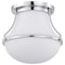 Nuvo Valdora 1-Light Flush Mount 14 in. Polished Nickel White Opal Glass 60/7871 - alternate 1